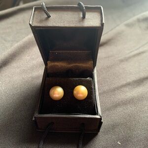 Honora Olive Green Pearl Earrings